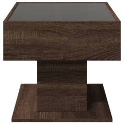 Berkfield Home Decorative Coffee Table with LED Brown Oak 70x50x45 cm Engineered Wood - Size: 70 x 50 x 45 cm - thumbnail 7