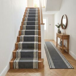 runrug Grey Key Stair Carpet Runner - Size: 60 cm x 480 cm - thumbnail 8