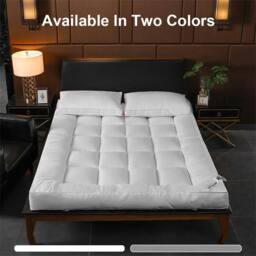 Hinsinc White 4FT 10cm Thick Hotel Quality Mattress Topper - Size: Cot - thumbnail 1