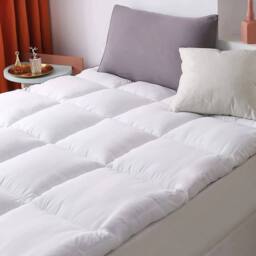 Hinsinc White 4FT 10cm Thick Hotel Quality Mattress Topper - Size: Cot - thumbnail 5