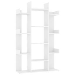 Berkfield Home Full Book Cabinet White 86x25.5x140 cm Engineered Wood - thumbnail 3