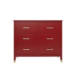 Cabinet Bits Palazzi 6 Drawer Chest of Drawers in Red - thumbnail 2