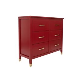 Cabinet Bits Palazzi 6 Drawer Chest of Drawers in Red - thumbnail 3