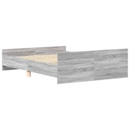 Berkfield Home Bed Frame with Headboard & Footboard Grey Sonoma 140x190 cm - thumbnail 7
