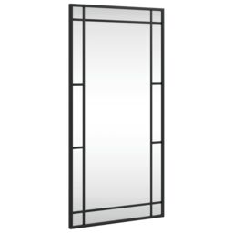 Berkfield Home Wall Mirror Black 40x80 cm Rectangle Iron - thumbnail 2