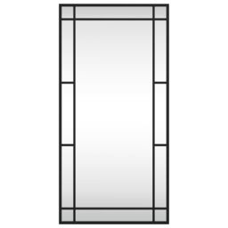 Berkfield Home Wall Mirror Black 40x80 cm Rectangle Iron - thumbnail 3
