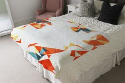 Benjamin Tate Design Autumn Geometric Blanket in Natural - Size: 120 cm x 150 cm - thumbnail 3