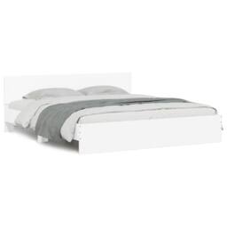 Berkfield Home Durable Bed Frame with LED without Mattress White 180x200 cm Supe - Size: Super King - thumbnail 5