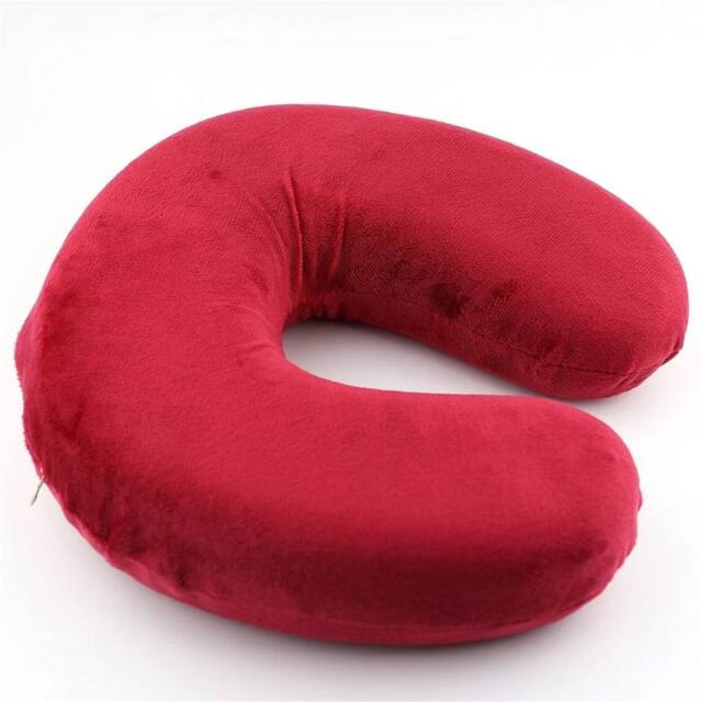 Nordara Red (Pack of 2) Neck Support Foam Pillow Cushion Travel U Shaped - image 1