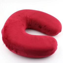 Nordara Red (Pack of 2) Neck Support Foam Pillow Cushion Travel U Shaped - thumbnail 3