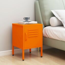 Berkfield Home Nightstand Orange 35x35x51 cm Steel - Size: 35 x 35 x 51 cm - thumbnail 1