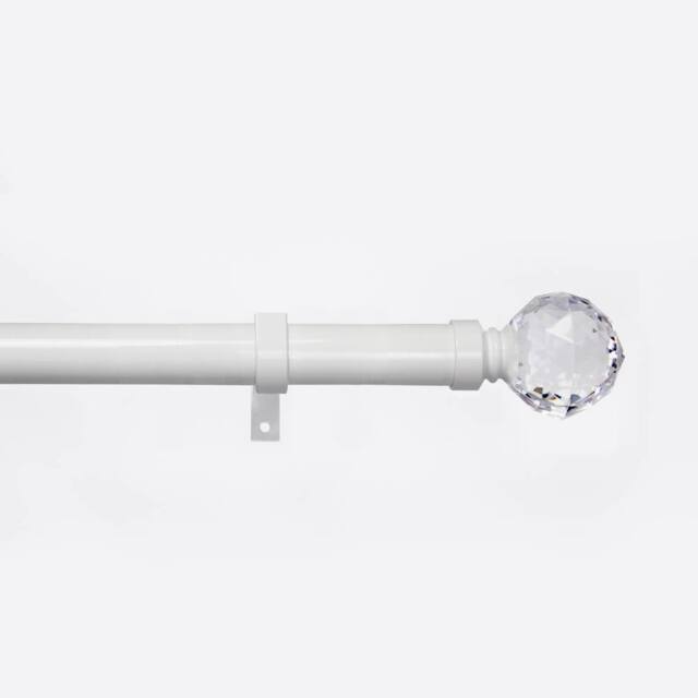 Blinds Outlet Metal extendable curtain pole in White - Size: 220 cm - image 1