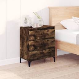 Berkfield Home Sideboard Smoked Oak 60x35x70 cm Engineered Wood in Brown - Size: 60 x 35 x 70 cm - thumbnail 2