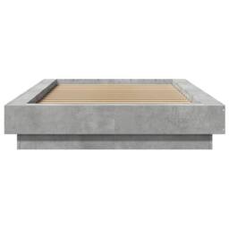 Berkfield Home Bed Frame with LED Lights without Mattress Concrete Grey 75x190cm - Size: 75x190 cm - thumbnail 5