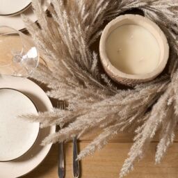 OHS Artificial Flower Wreath Door Wall Home Party Table Decorations Winter Spring in Cream - thumbnail 6