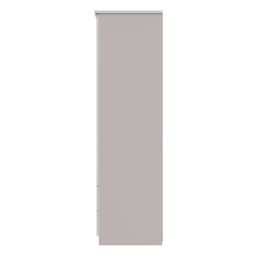 Ready Assembled 2 U Holborn Triple 2 Drawer Mirror + Drawer Wardrobe (Ready Assembled) in Taupe - thumbnail 2
