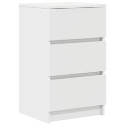 Berkfield Home Bedside Cabinet with 3 Drawers White 39x35x65 cm - Size: 39 x 35 x 65 cm