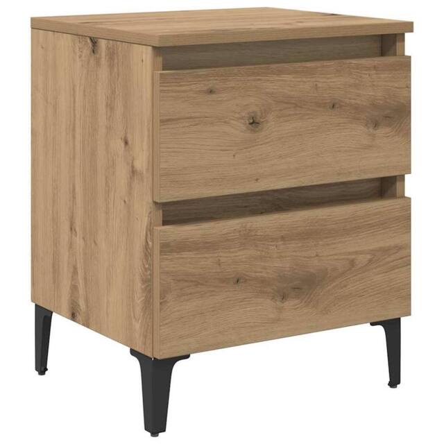 Berkfield Home Bed Cabinet Artisan Oak 40x35x50 cm Engineered Wood in Brown - Size: 40 x 35 x 50 cm - image 1
