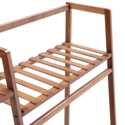 Kelvenix Heavy Duty Wooden Clothes Rail Rack Garment in Brown - thumbnail 4