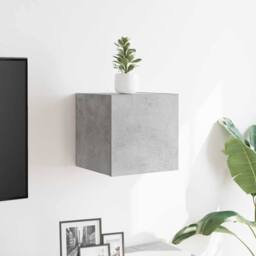 Berkfield Home Wall Mounted TV Cabinet Concrete Grey 30.5x30x30 cm - thumbnail 3
