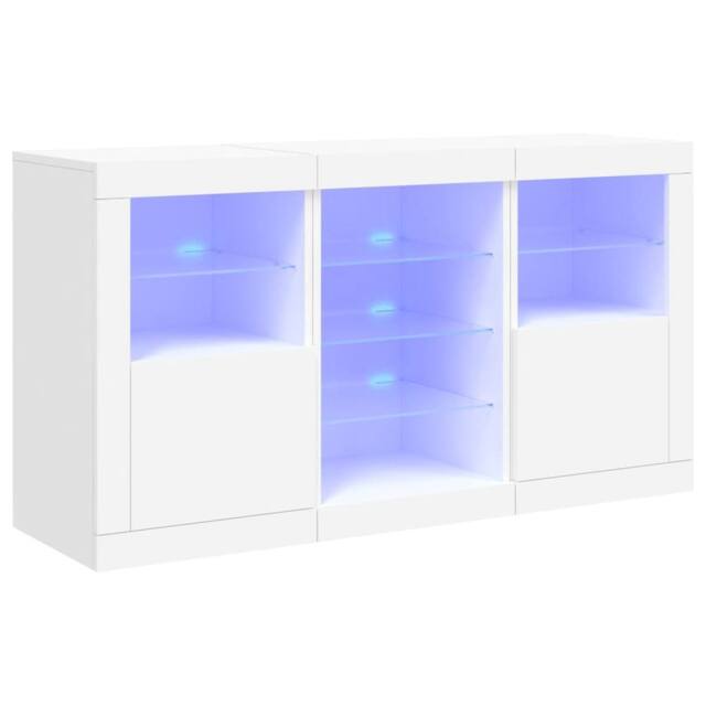 Berkfield Home Sideboard with LED Lights White 123x37x67 cm - Size: 123 x 37 x 67 cm - image 1