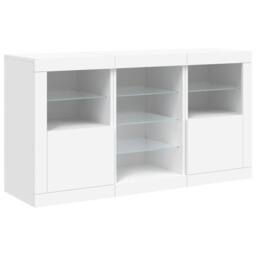 Berkfield Home Sideboard with LED Lights White 123x37x67 cm - Size: 123 x 37 x 67 cm - thumbnail 5