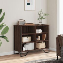 Berkfield Home Sideboard Brown Oak 91x35.5x74.5 cm Engineered Wood - thumbnail 3