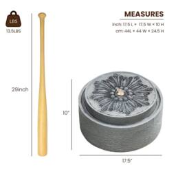 Sunlinua Modern Freestanding Fountain with LED Lights & Natural Stones in Grey - thumbnail 5