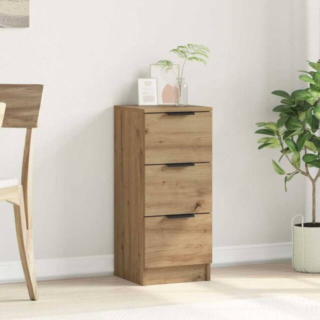 Berkfield Home Sideboard Artisan Oak 30x30x70 cm Engineered Wood in Brown - Size: 30 x 30 x 70 cm - image 1