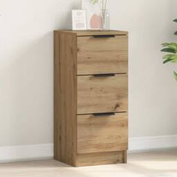 Berkfield Home Sideboard Artisan Oak 30x30x70 cm Engineered Wood in Brown - Size: 30 x 30 x 70 cm - thumbnail 2