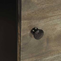 Berkfield Home Bedside Cabinets 2 pcs Light Grey 40x33x46 cm Solid Wood Mango - Size: 40 x 33 x 46 cm - thumbnail 9