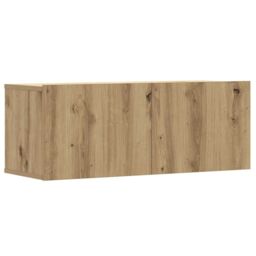Berkfield Home 6 Piece TV Cabinet Set Wall-mounted Artisan Oak Engineered Wood in Brown - thumbnail 4