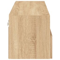 Berkfield Home TV Wall Cabinet Sonoma Oak 100x30x30 cm Engineered Wood in Brown - Size: 100 x 30 x 30 cm - thumbnail 8