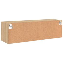 Berkfield Home TV Wall Cabinet Sonoma Oak 100x30x30 cm Engineered Wood in Brown - Size: 100 x 30 x 30 cm - thumbnail 9