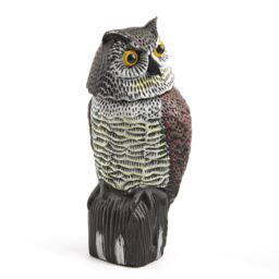 mysmartbuy Decoy Owl Bird Scarer - Lifelike Weatherproof Ornament with Reflective Eyes & 360 Rotating Head for Deterring Birds & Rodents - thumbnail 6