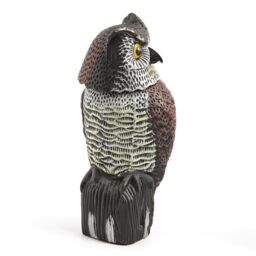 mysmartbuy Decoy Owl Bird Scarer - Lifelike Weatherproof Ornament with Reflective Eyes & 360 Rotating Head for Deterring Birds & Rodents - thumbnail 5