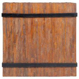 Berkfield Home Side Table Teak 60x60x38 cm in Brown - Size: 60 x 60 x 38 cm - thumbnail 4