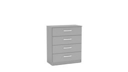 Birlea Grey Wooden 4 Piece Furniture Set Wardrobe Chest of Drawers Bedsides Lynx - thumbnail 7