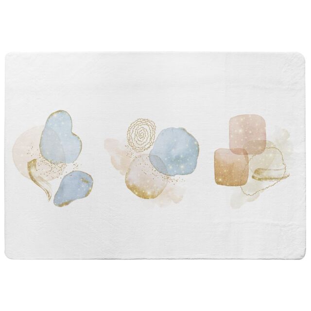 Benjamin Tate Design Beige Watercolor Illustration & Elements Designer Rug in Natural - Size: Large - image 1