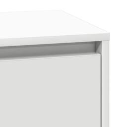 Berkfield Home Modern Bedside Cabinet with LED White 39x34.5x65 cm Engineered Wood - thumbnail 9