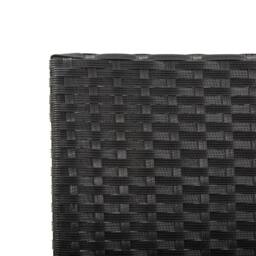 Berkfield Home Garden Bench with Cushions Black 176 cm Poly Rattan - thumbnail 8