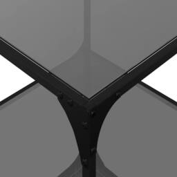 Berkfield Home Modern Coffee Tables with Black Glass Top 2 pcs 50x50x40 cm Steel - Size: 50 x 50 x 40 cm - thumbnail 8