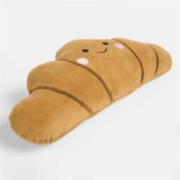KORVIXA Croissant Shaped Pillow Soft Fleece Decorative Novelty Filled Cushion in Brown - Size: 100 cm x 190 cm - thumbnail 5