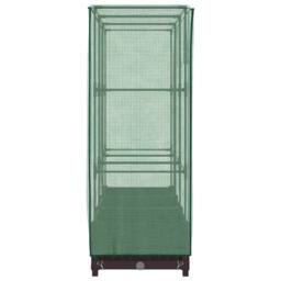 Berkfield Home Raised Bed with Greenhouse Cover Rattan Look 120x40x123 cm in Brown - Size: 120 x 40 x 123 cm - thumbnail 5