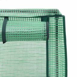 Berkfield Home Raised Bed with Greenhouse Cover Rattan Look 120x40x123 cm in Brown - Size: 120 x 40 x 123 cm - thumbnail 7