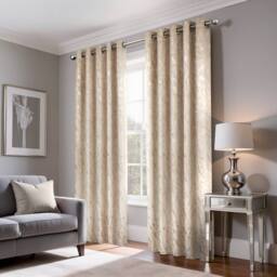 New Edge Blinds Azalea Marbeled Eyelet Curtains in Natural - Size: 116 cm width x 137 cm drop - thumbnail 5