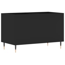 Berkfield Home Record Cabinet Black 74.5x38x48 cm Engineered Wood - thumbnail 2