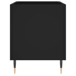 Berkfield Home Record Cabinet Black 74.5x38x48 cm Engineered Wood - thumbnail 5