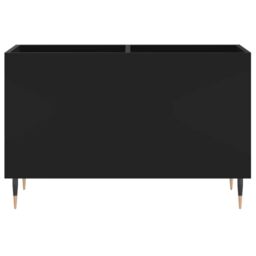 Berkfield Home Record Cabinet Black 74.5x38x48 cm Engineered Wood - thumbnail 4