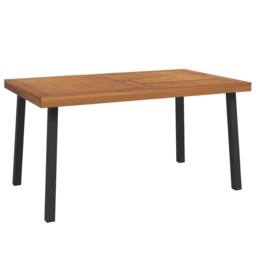 Berkfield Home 5 Piece Garden Dining Set Solid Wood Acacia & Metal in Brown - thumbnail 5